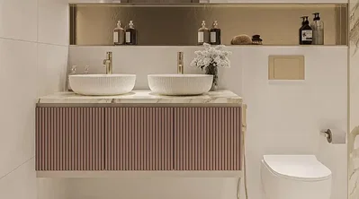 Tuvalet; tadilatlı, doğal ışık, modern stil