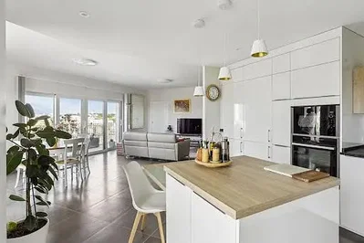 Kitchen; view, natural light, modern style