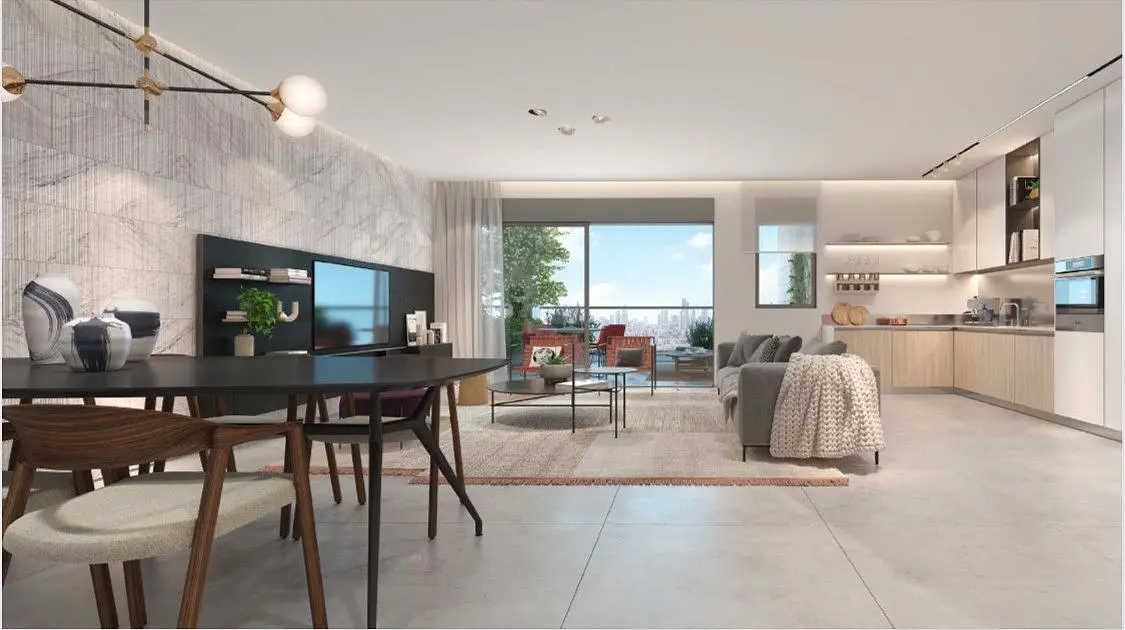 Salón; vista, luz natural, estilo moderno, suelo de baldosas