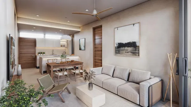 Salon; lumière naturelle, style moderne, rénové