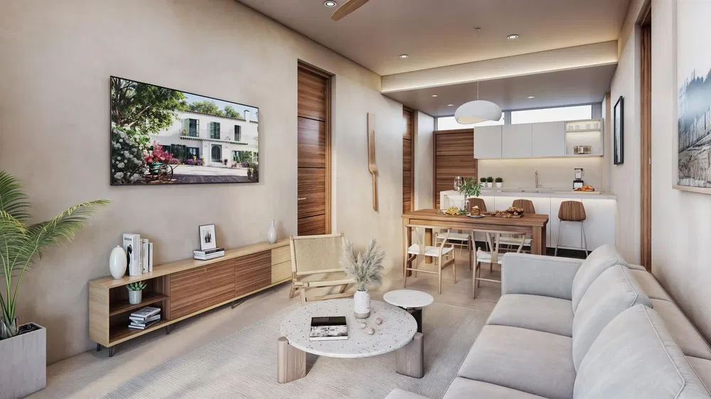 Salon; style moderne, lumière naturelle