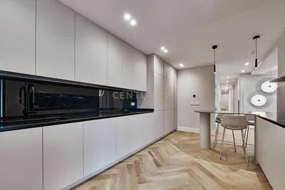 Cucina; stile moderno, pavimento in legno, luce naturale, elettrodomestici