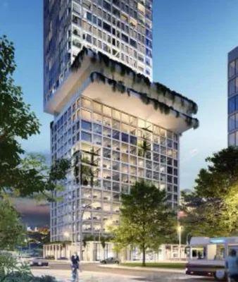 Casa y alrededores; vista