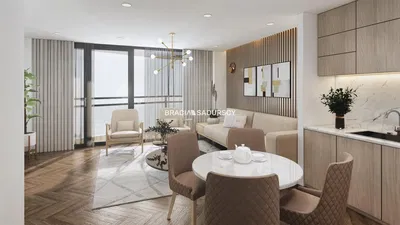 Salon; vue, lumière naturelle, style moderne, parquet