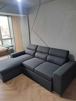 Living room; modern style, wood floor, natural light