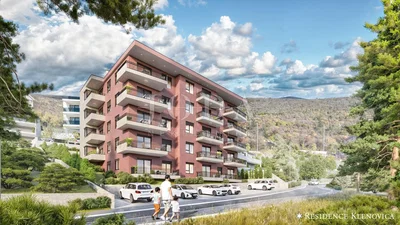 Casa y alrededores; vista