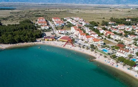 House and surroundings; view