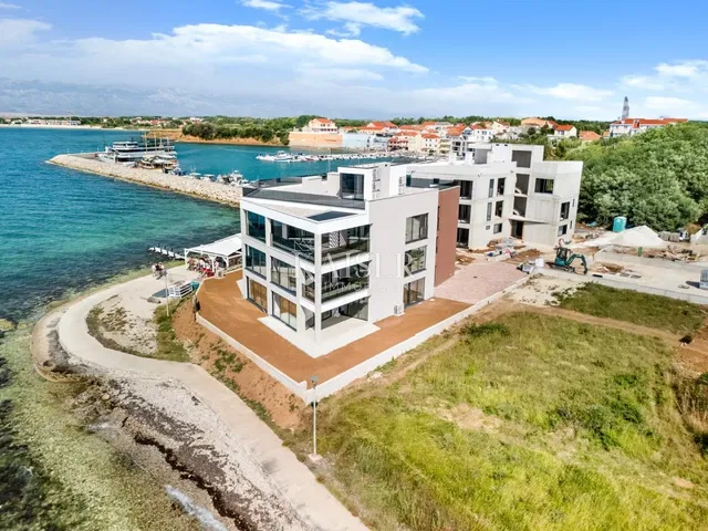 House and surroundings; view