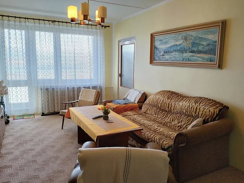 Obývací pokoj; přirozené světlo, rustikální styl