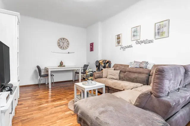 Salon; parquet, lumière naturelle, style moderne