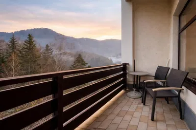 Balcon; vue, carrelage