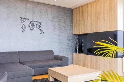 Woonkamer; moderne stijl, houten vloer