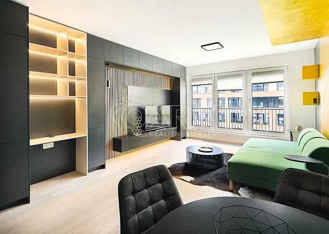 Wohnzimmer; blick, moderner stil, tageslicht, holzboden