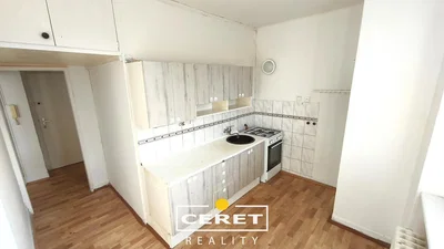 Cuisine; électroménager, parquet, lumière naturelle