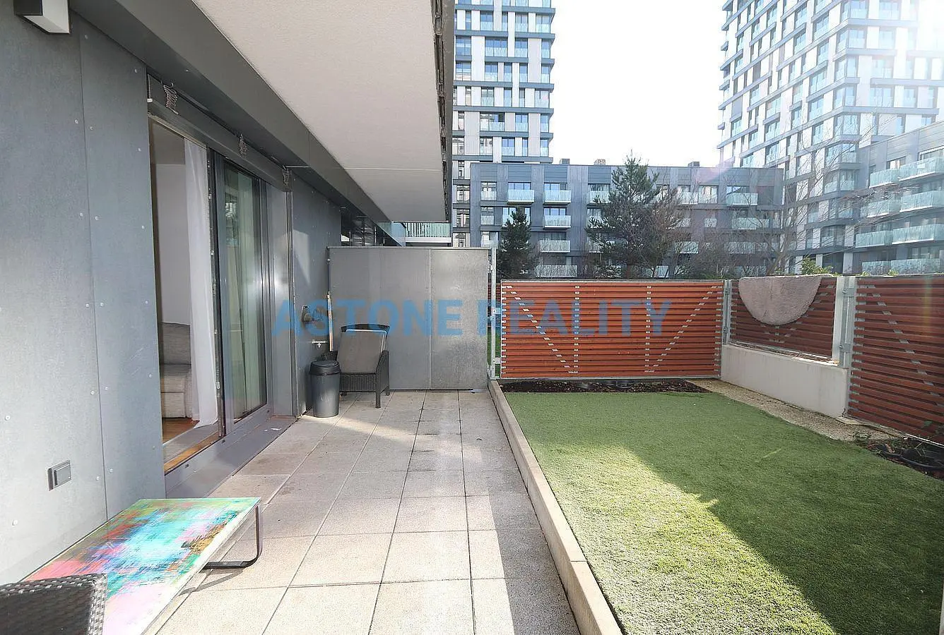 Balkon; blick, fliesenboden