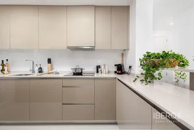 Küche; küchengeräte, moderner stil, renoviert, tageslicht