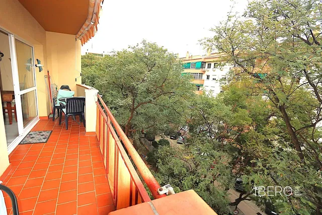 Balkon; blick, fliesenboden