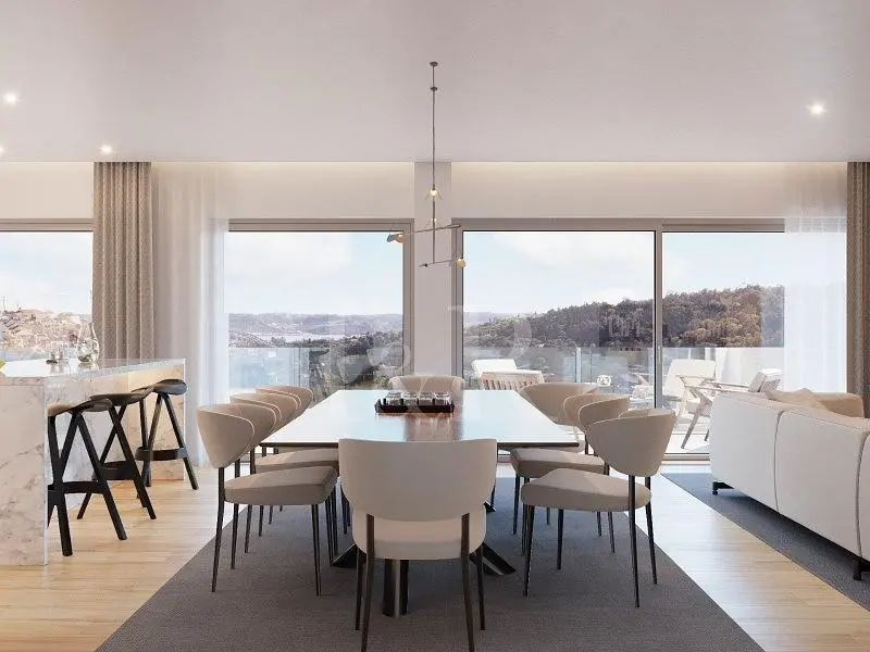 Wohnzimmer; blick, tageslicht, moderner stil