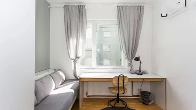 Bedroom; natural light, wood floor