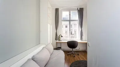 Bedroom; natural light, wood floor