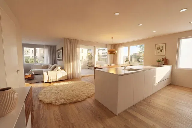 Cucina; vista, luce naturale, stile moderno