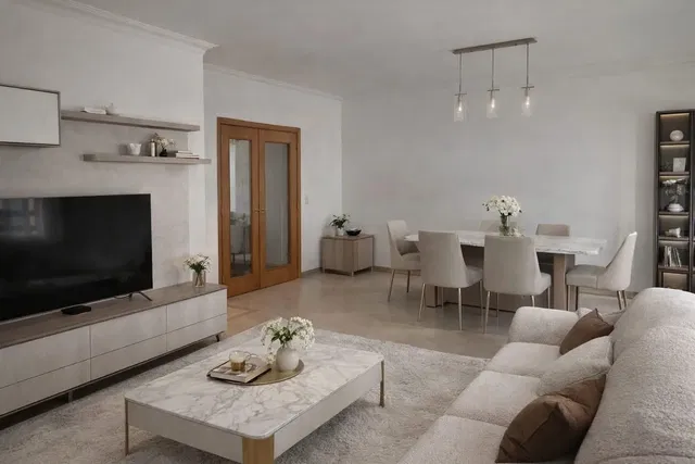 غرفة معيشة; ضوء طبيعي, أسلوب عصري, أرضية من البلاط