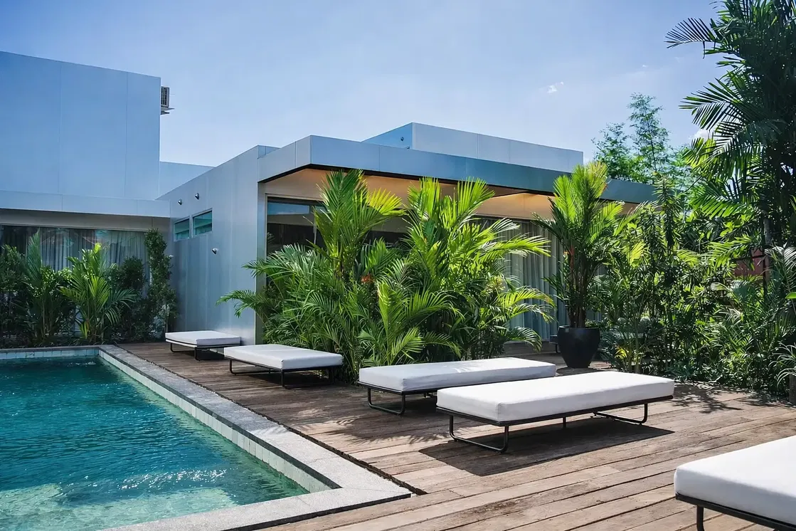 Terasa; výhled, přirozené světlo