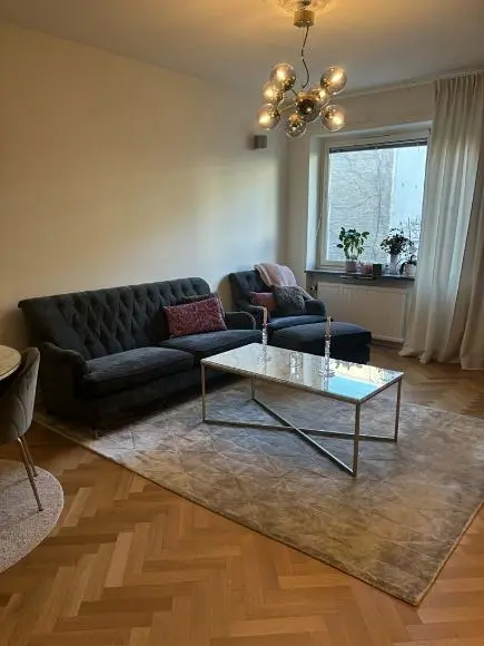 Obývací pokoj; dřevěná podlaha, přirozené světlo