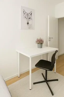 Bedroom; modern style, wood floor, natural light