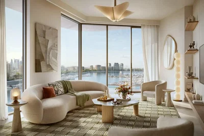Dnevna soba; pogled, prirodno svjetlo, moderni stil
