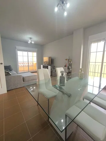 Living room; tile floor, natural light