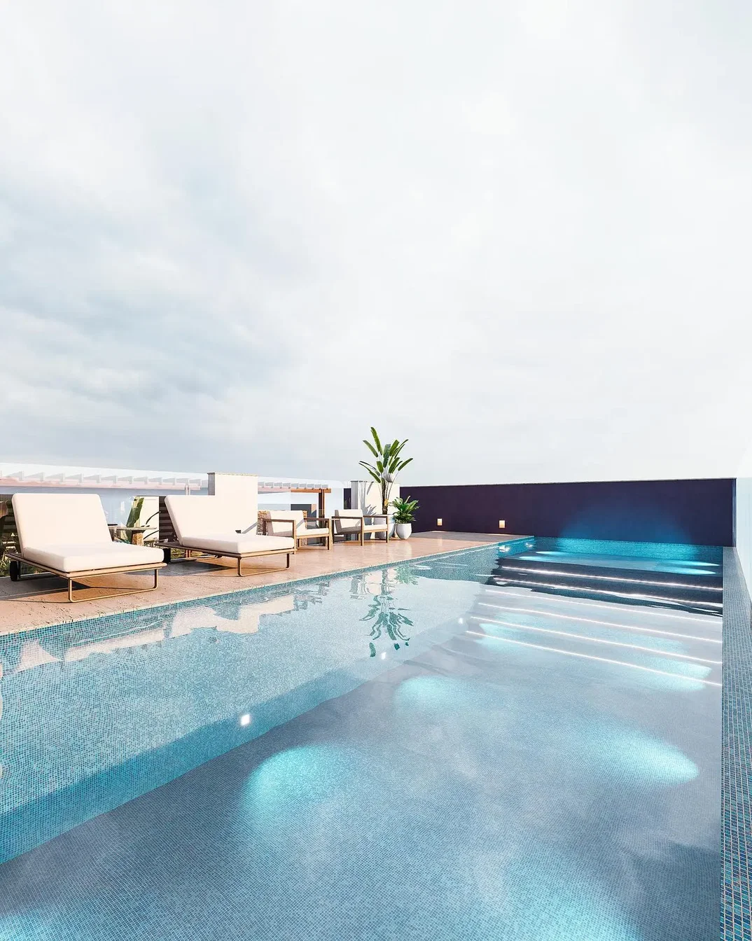 Terrasse; vue, lumière naturelle