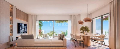Oturma odası; manzara, doğal ışık, modern stil