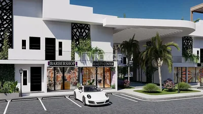 House and surroundings; commercial