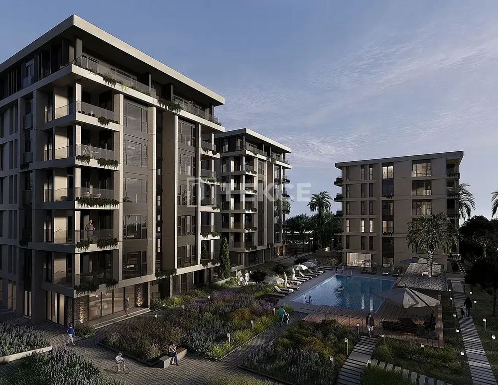 Maison et environs; vue