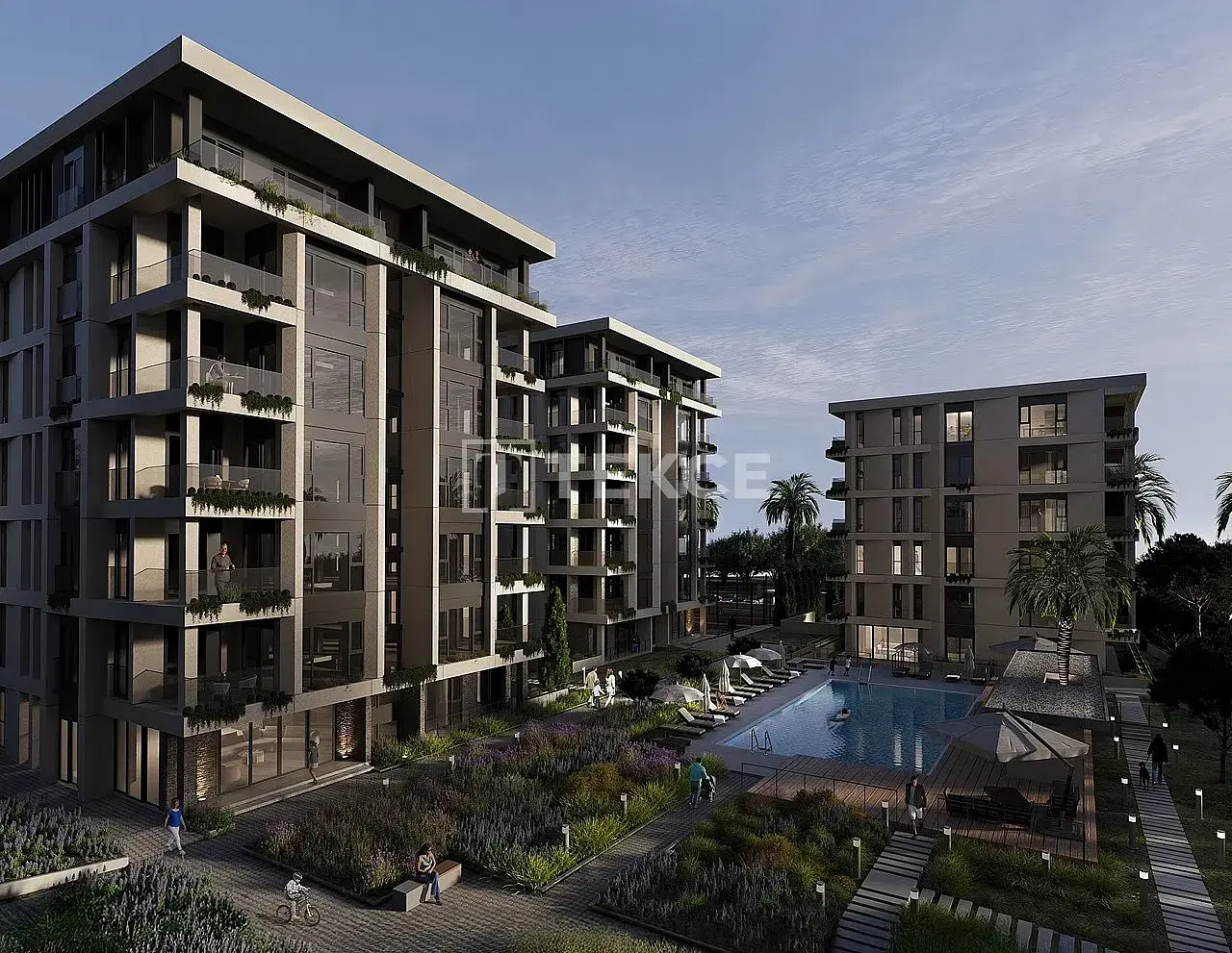 Maison et environs; vue