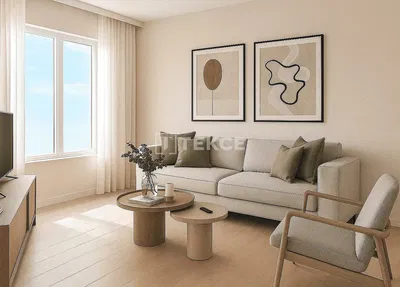 Wohnzimmer; tageslicht, moderner stil, holzboden