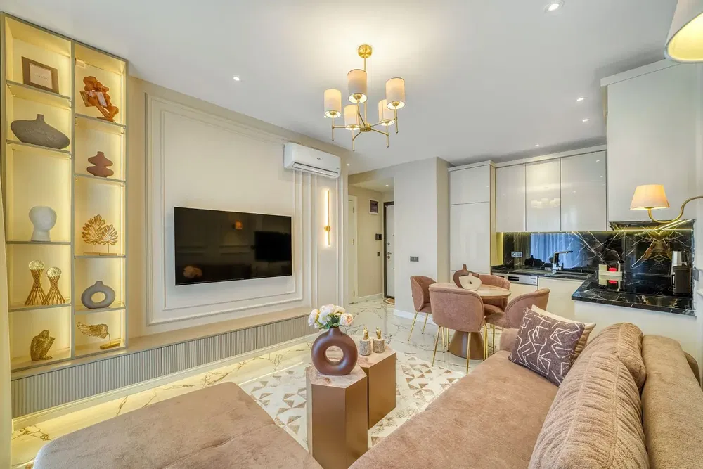 Wohnzimmer; moderner stil, tageslicht, renoviert