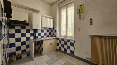 Keuken; tegelvloer