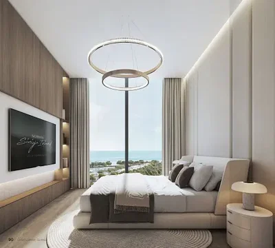 Chambre; vue, lumière naturelle, style moderne