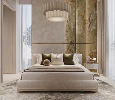 Chambre; lumière naturelle, style moderne