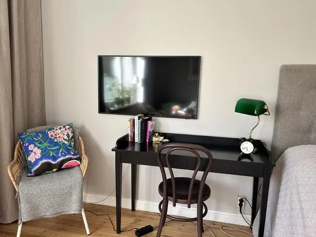 Bedroom; wood floor, natural light