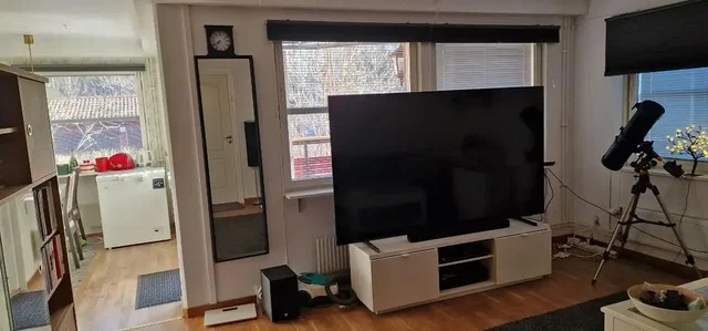 Living room; view, wood floor, natural light