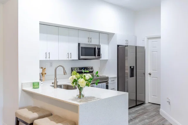 Cozinha; eletrodomésticos, luz natural, estilo moderno