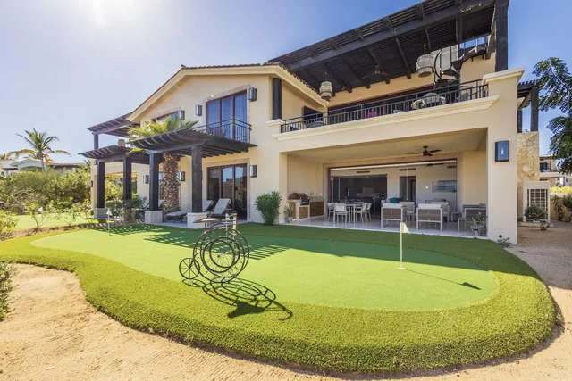 House and surroundings; view