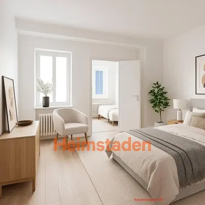 Spavaća soba; prirodna svjetlost, moderan stil, drveni pod