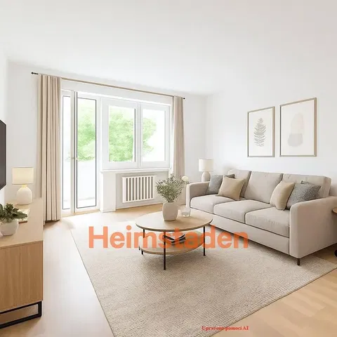 Obývací pokoj; výhled, přirozené světlo, moderní styl