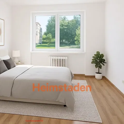 Ložnice; výhled, přirozené světlo, moderní styl