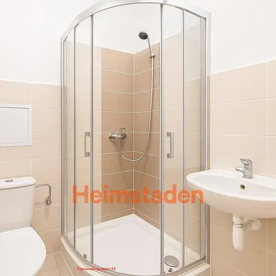 Banyo; fayans zemin, doğal ışık, tadilatlı