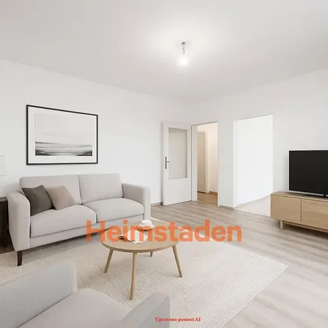 Living room; modern style, wood floor, natural light